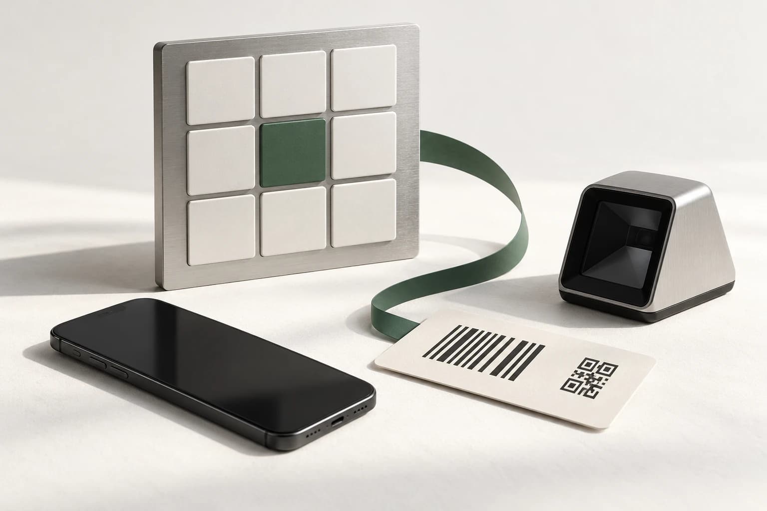 Original calendar, appointment pass and QR/barcode reader concept art